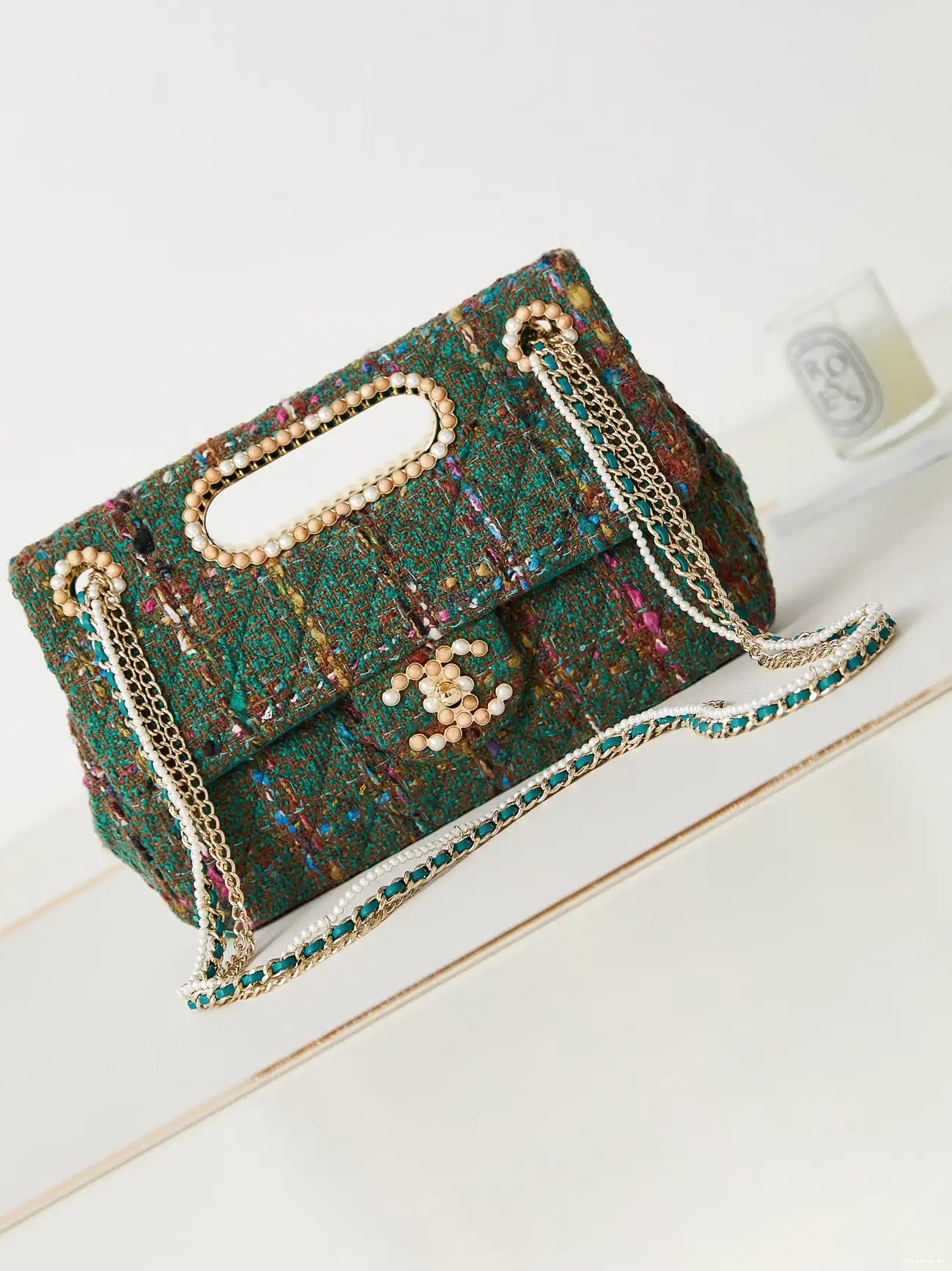 Firstbag Ru LARGE CHANEL FLAP TOP BAG HANDLE WITH 0623